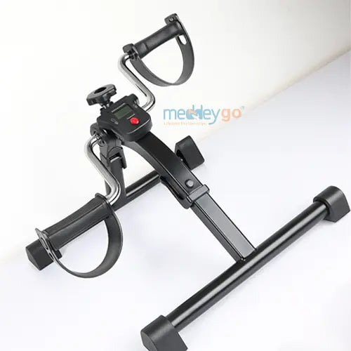 Portable steel frame mini pedal exerciser for seniors