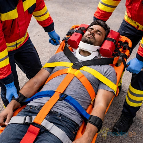 Spine Board, Head Immobilizer and Spider Strap (Combo of 3)
