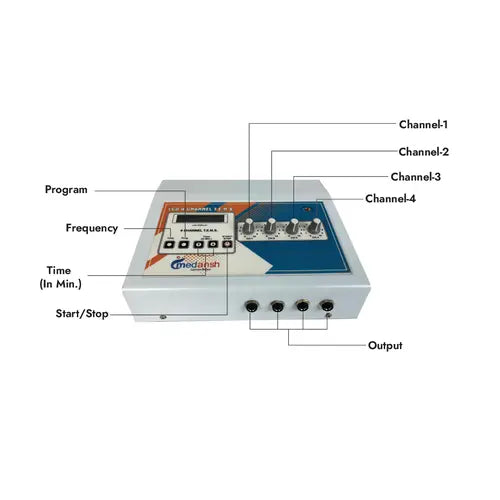 LCD 4 Channel Tens Machine 