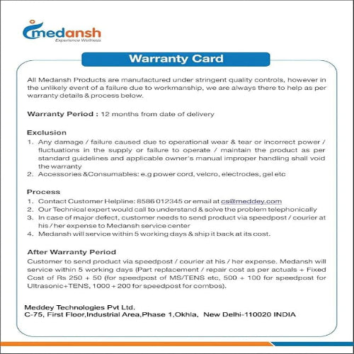 medansh Ultrasonic LCD 27 Program 1MHz and 3MHz with 1 year warranty