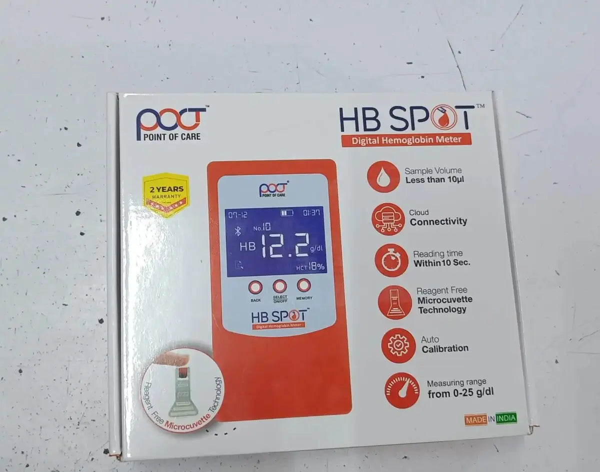 Digital Hemoglobin Meter with Reagent Free Microcuvette Techonology