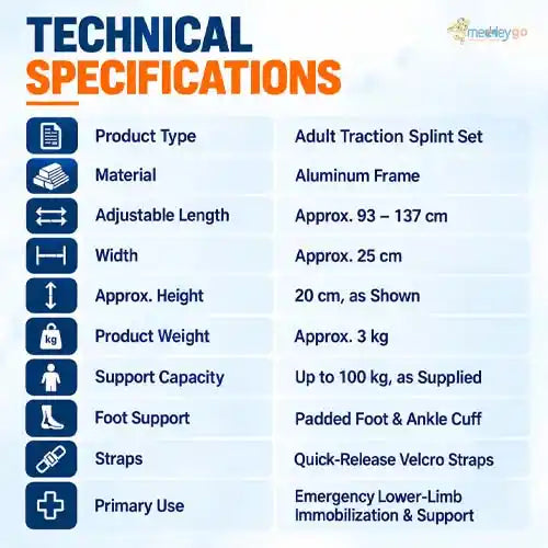 adult traction splint set