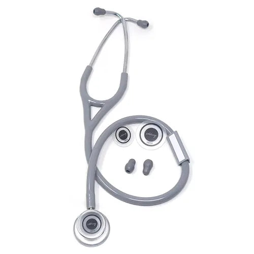 silvery III aluminium chrome ss stethoscope (Grey)