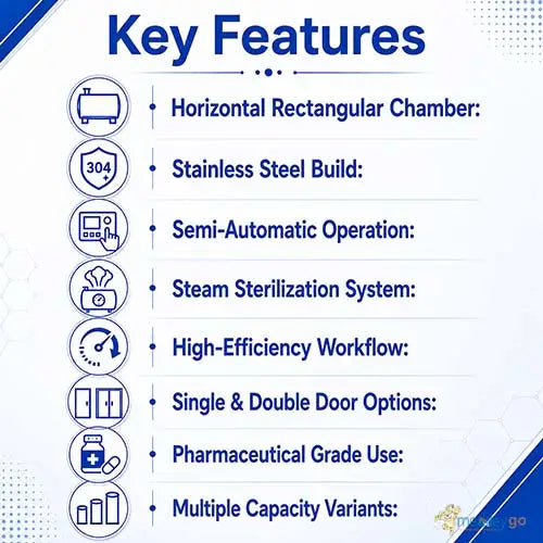 autoclave horizontal rectangular