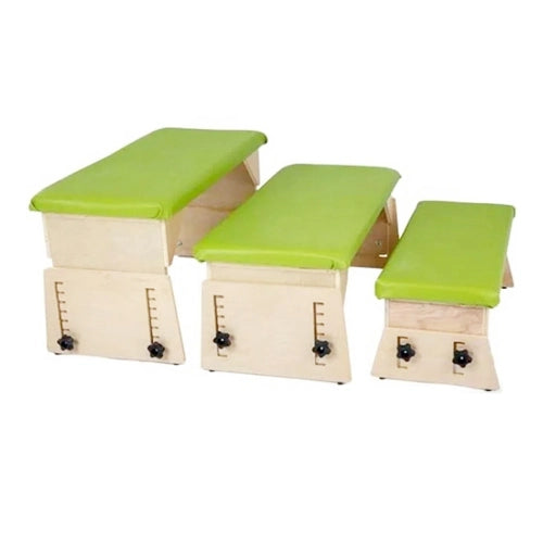 Adjustable Wooden Therapy Bench Set of 3