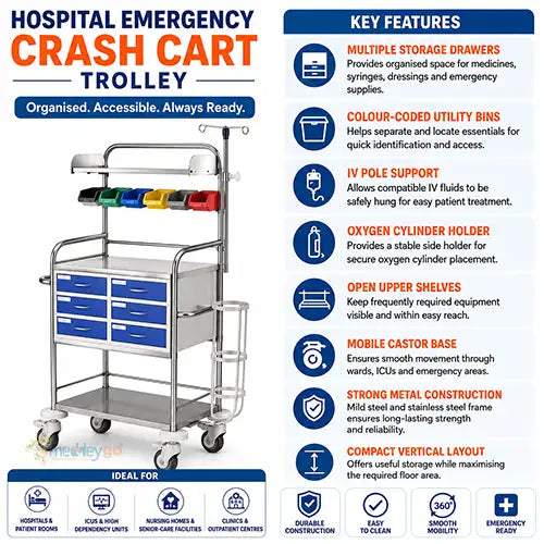 crash cart trolley 