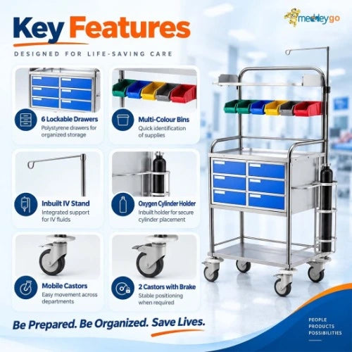 crash cart trolley 