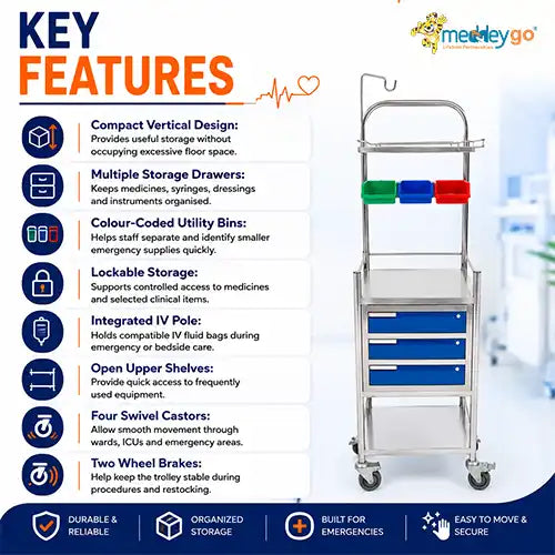 crash cart trolley 