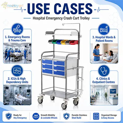 crash cart trolley 