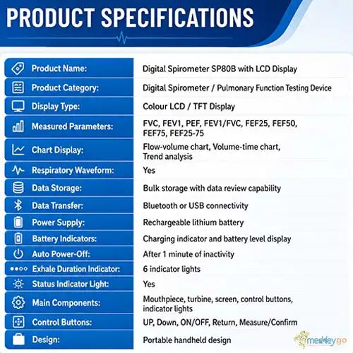 digital Spirometer SP80B 