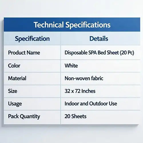 disposable spa bed sheet