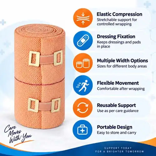 elastic compression crepe bandage
