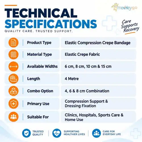 elastic compression crepe bandage