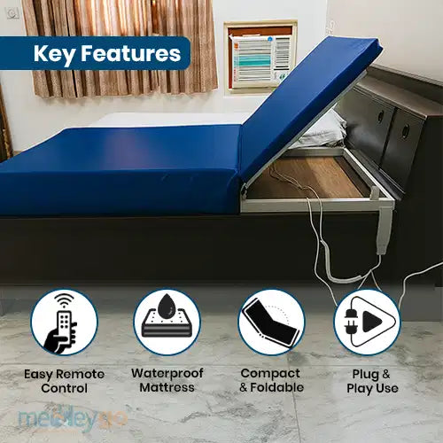 electric backrest recliner with mattress for home care key features