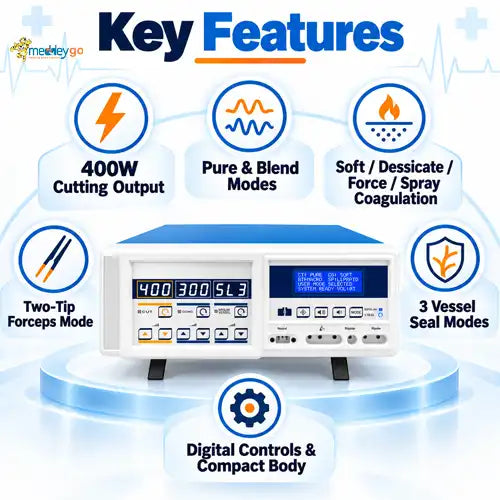 electro cautcautery machine 400w key features