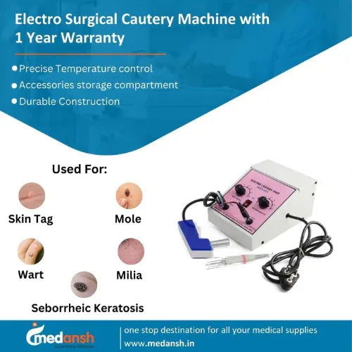 electro surgical cautery machine with 1 year warranty