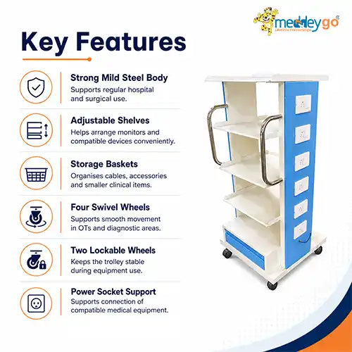 endoscopy monitor trolley