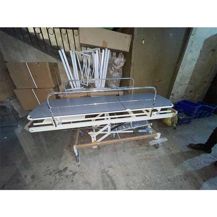 Emergency Trolley Hydraulic Collapsible Railing, ABS Wheels