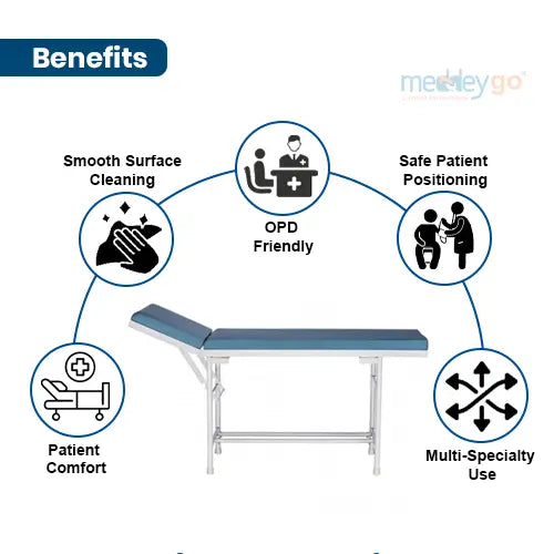 examination table with cushioned top