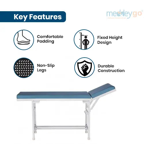 examination table with cushioned top