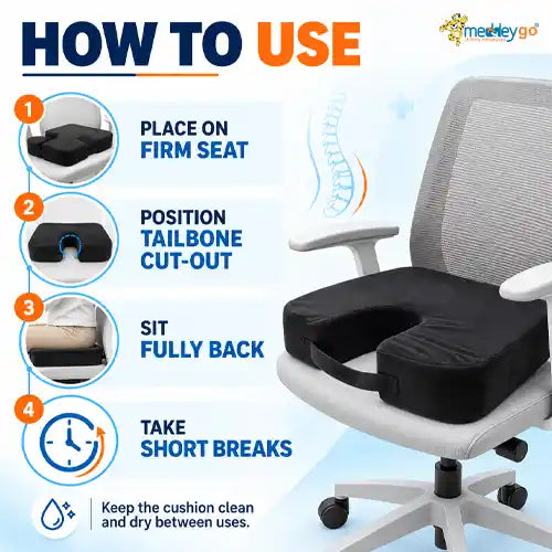 gel coccyx seat cushion for tailbone