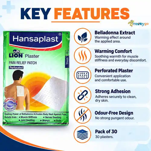 hansaplast belladon plaster pain relief