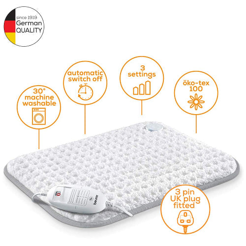 Beurer Super Fluffy Heat Pad with 3 Temperature Settings