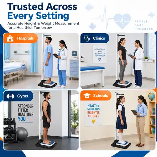 height measuring scale with mechanical