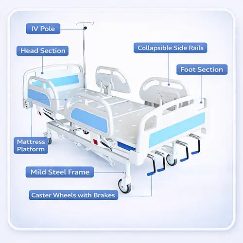 icu hospital bed mechanical 5 function