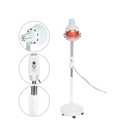 infrared lamp standing with wheels and remote