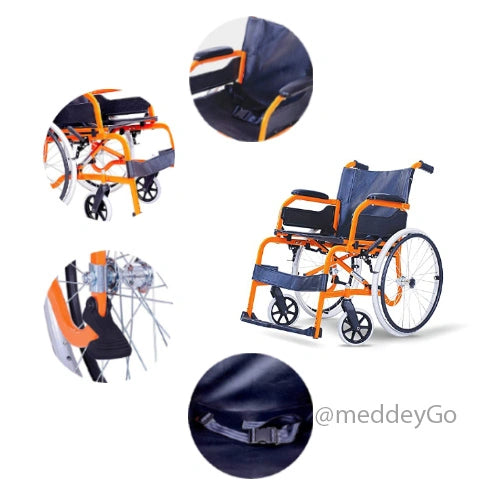 Karma Champion 200 Foldable Wheelchair - Orange