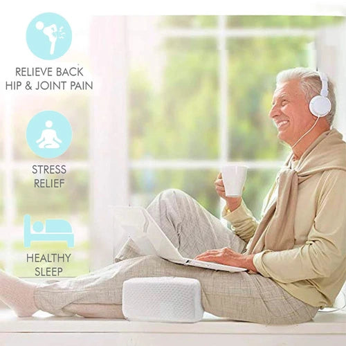 Knee Support Memory Foam Leg Rest Pillow - Sciatica Knee Leg Pain
