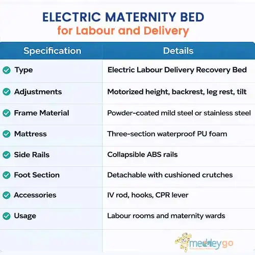 maternity delivery bed