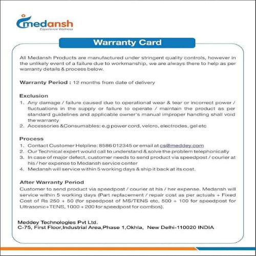 medansh delux digital ultrasonic machine with 1 year warranty
