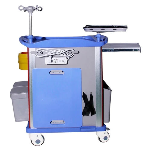 abs emergency crash cart trolley delux