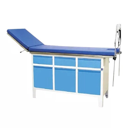 examination cum gynaec couch with lithotomy rods