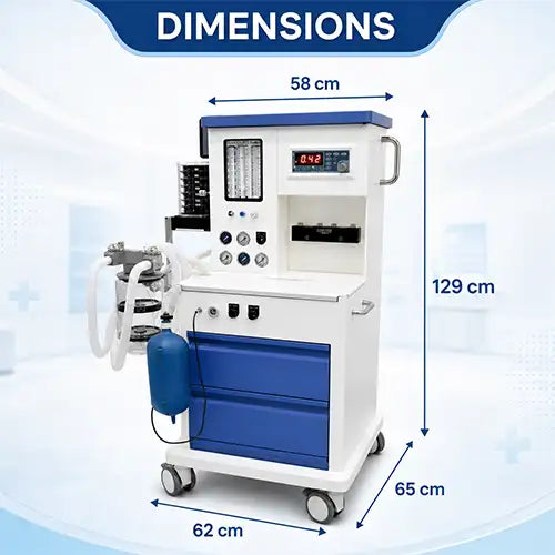 Anesthesia workstation - dimensions