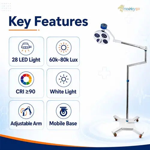 mobile examination surgical light