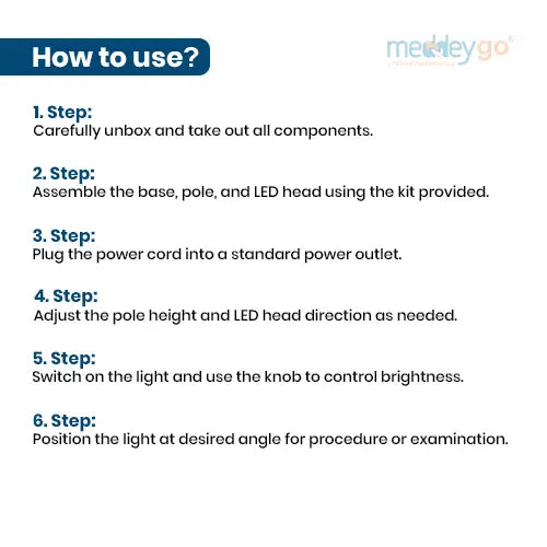 mobile examination surgical light