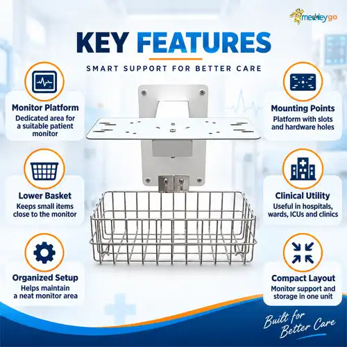monitor stand with basket