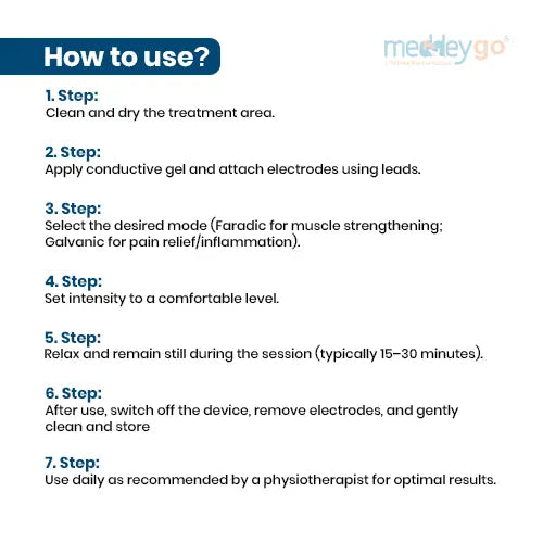 muscle stimulator electrotherapy device how to use