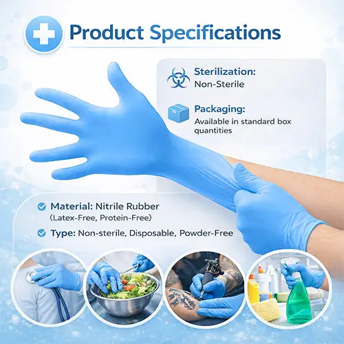 nitrile examination gloves
