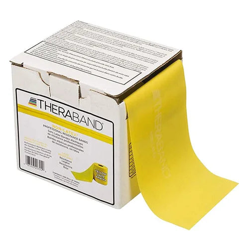 Original Theraband Resistive Band Latex Free Yellow 25 Roll Yds TPE