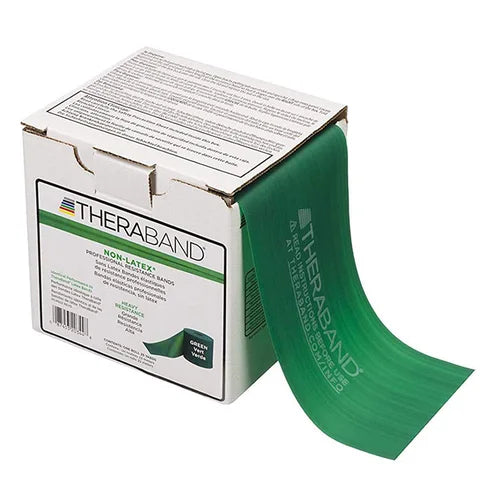 Original Theraband Resistive Band Latex Free Green 25 Yds Roll TPE