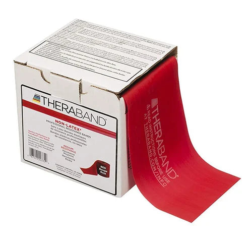 Original Theraband Resistive Band Latex Free Red 25 Roll Yds TPE