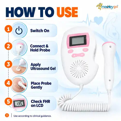 pocket digital fetal doppler monitor