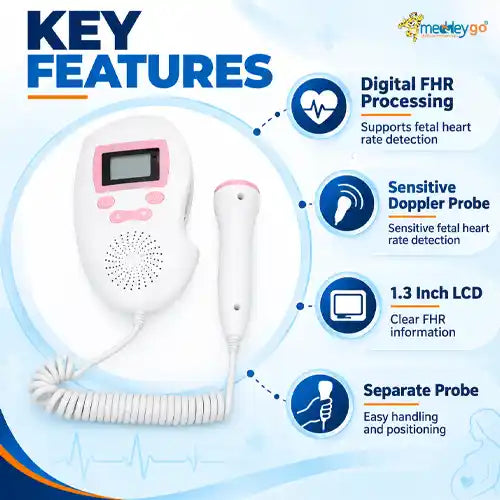 pocket digital fetal doppler monitor