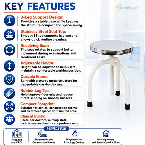 revolving patient stool