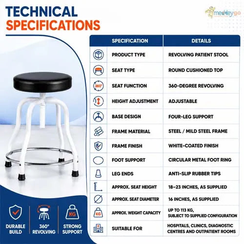 revolving patient stool 