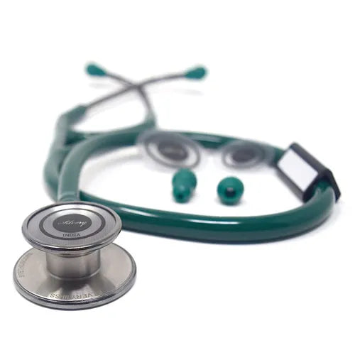 silvery III ss stethoscope green